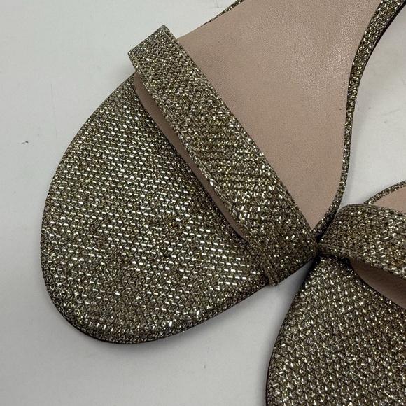 Stuart Weitzman Nudist Gold Glitter Sandals Heels Women’s Size 11 EUC - Picture 2 of 15